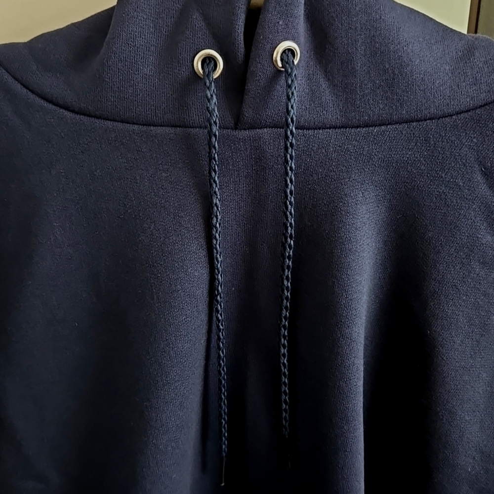 Hanes Ultimate Men's Fleece Hoodie - NWT - Navy - Large - 90% Cotton - Picture 5 of 8